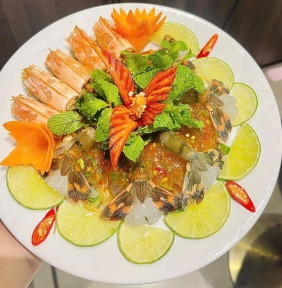 TÔM TÁI CHANH SỐT THÁI